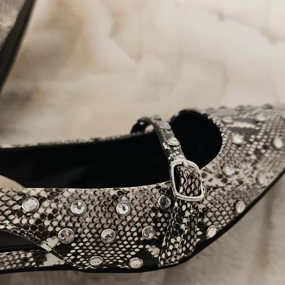 Madden Girl Black and Silver Embellished Heels - Picture 8 of 12